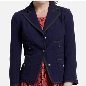 Anthropologie Cartonnier Navy Blue Preppy  Blazer 4